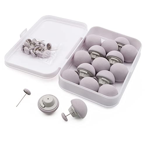 MQUPIN Duvet Clips Duvet Cover Pins,Duvet Pin Comforter Clips 16set, Soft Fabric Material Double Sided Pin Fasteners for Quilt, Cushions, Curtains- Grey