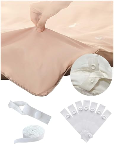 Fizzest Duvet Snaps to Hold Comforter，Duvet Clips Fasteners Inside，Hacks to Keep Duvet Cover in Place，Quilt Clips (8, White)