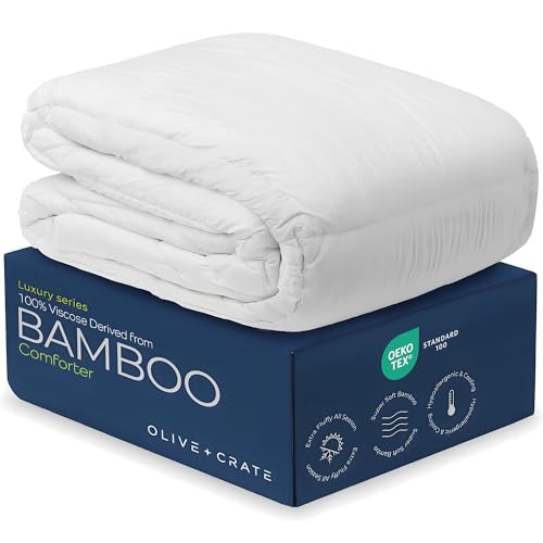 Olive + Crate Bamboo Comforter - King Size Duvet Insert, 102"x90"