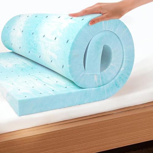 EGO 3 Inch Full Mattress Topper Gel Memory Foam for Pressure Relief