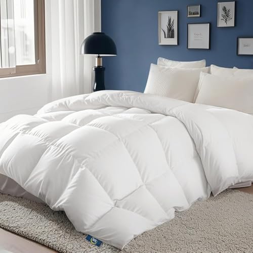 Serta Luxury European Down Comforter Queen Size Duvet Insert, Made in USA