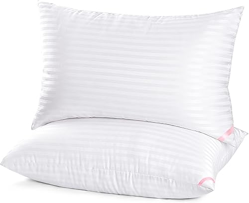 EIUE Hotel Collection Bed Pillows for Sleeping 2 Pack Queen Size，Pillo — Build quality and design details up close