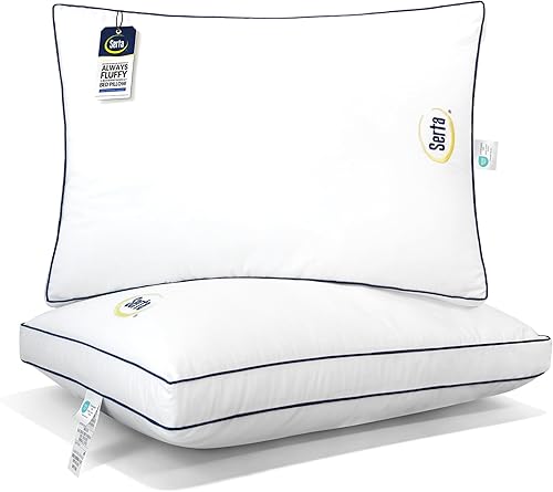 Serta Hotel Collection Bed Pillows Queen/Standard Size Set of 2, 400 T — Our recommended configuration for best results