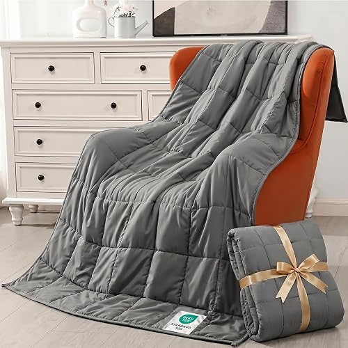 Smart Queen Weighted Blanket 15lbs (48”x72”,Grey) Twin Size Soft Cooli — Real-world performance testing in action