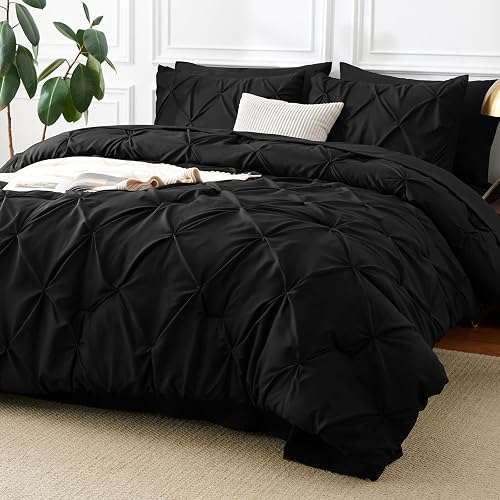 CozyLux Queen Comforter Set Black, 7 Pieces Pintuck Bed in A Bag, All — Real-world performance testing in action